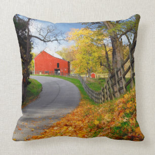 Barn in Fall Cushion
