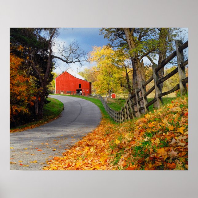 Barn in Fall Poster (Front)