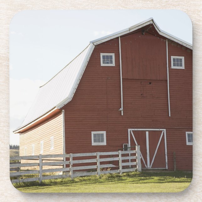 Barn in rural landscape coaster (Front)
