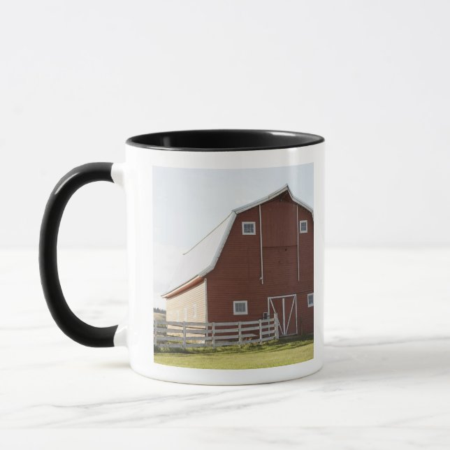 Barn in rural landscape mug (Left)