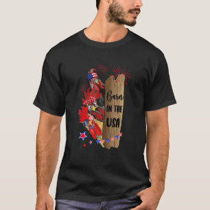 Barn In The USA American Flag Patriotic Chicken Fa T-Shirt