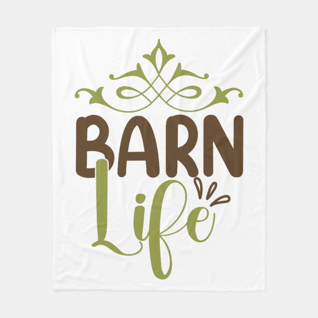 Barn Life Fleece Blanket (Front)
