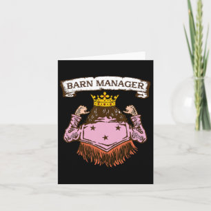 Barn Manager I Equestrian Pony Horse Fan Card