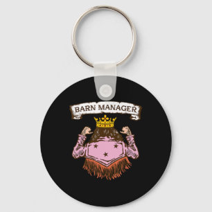 Barn Manager I Equestrian Pony Horse Fan Key Ring