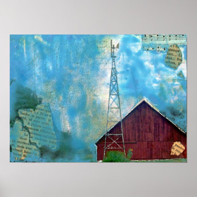 Barn Mixed Media 3 Poster (Front)