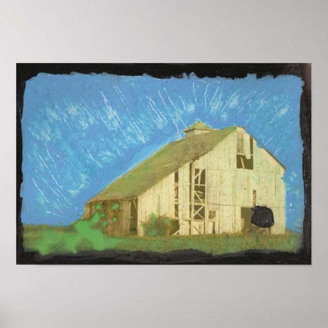 Barn Mixed Media Poster (Front)