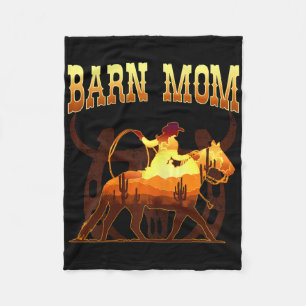 Barn Mum I Equestrian Horse Fan Fleece Blanket
