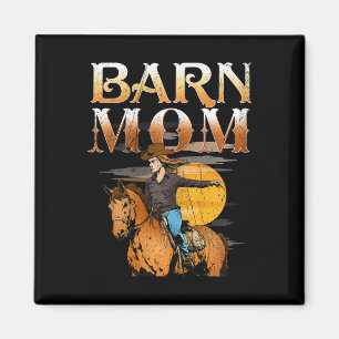 Barn Mum I Equestrian Pony Horse Fan Magnet