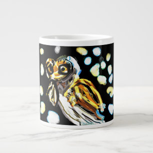 Barn owl art large coffee mug