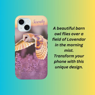 Barn owl at sunrise  iPhone 15 case