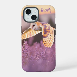Barn owl at sunrise iPhone 15 case