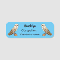 Barn owl bird cartoon illustration