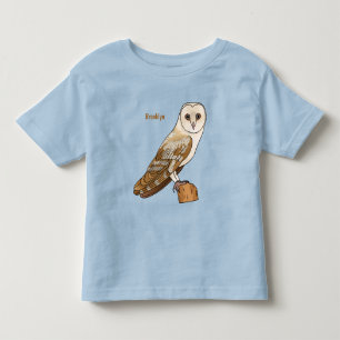 Barn owl bird cartoon illustration  toddler T-Shirt