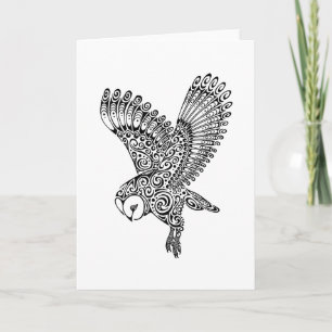 Barn Owl Bird Design Card