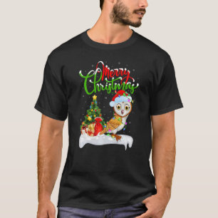 Barn Owl Bird Lover Xmas Decoration Santa Barn Owl T-Shirt