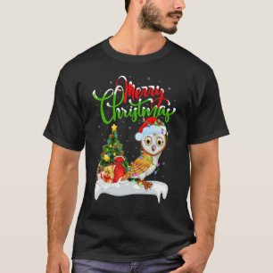 Barn Owl Bird  Xmas Decoration Santa Barn Owl Chri T-Shirt