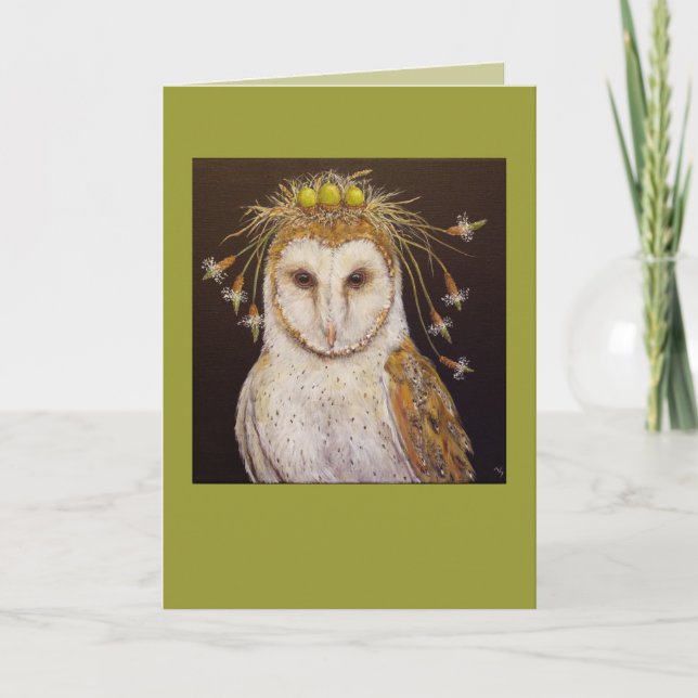 Barn Owl Bride card (Front)
