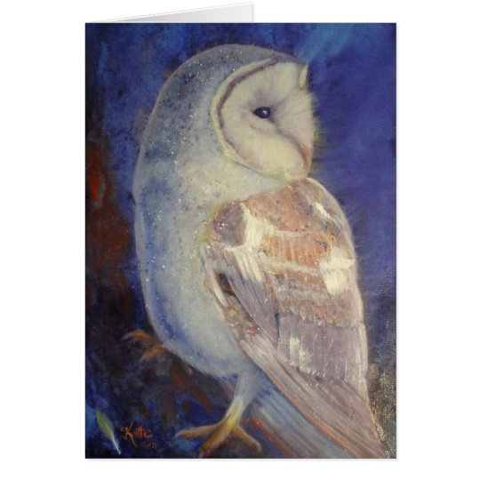 Barn Owl. Card