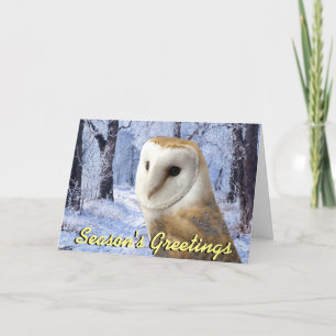 Barn owl Christmas card
