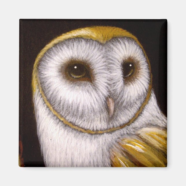 BARN OWL CLOSE UP MAGNET (Front)