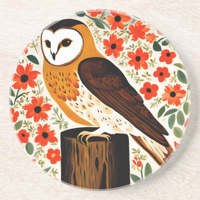 Barn Owl Coaster (Front)