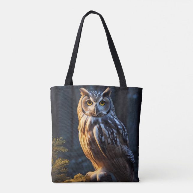 Barn Owl Colourful Tote Bag (Back)