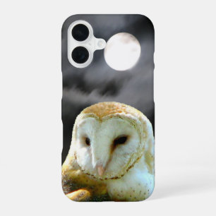 Barn Owl Full Moon iPhone 16 Case