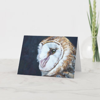 Barn owl greeting card