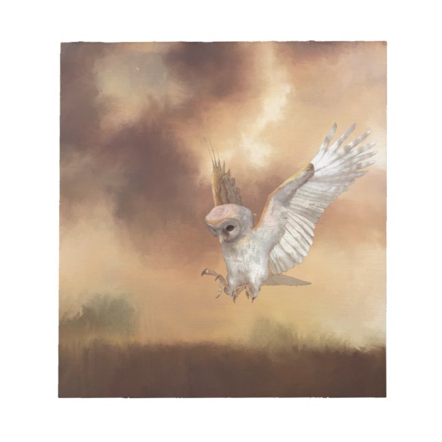 Barn Owl in Flight Notepad (Front)