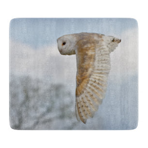 Barn Owl in Flight Rectangle Cutting Board