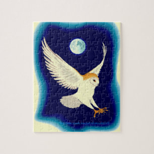"Barn Owl in Swoop" Jigsaw Puzzle