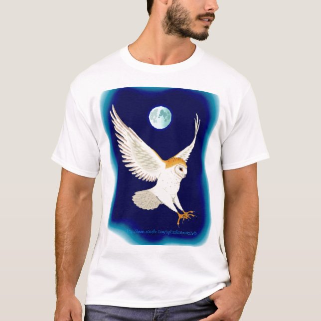 "Barn Owl in Swoop" T-Shirt (Front)