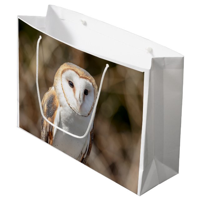 Barn Owl Large Gift Bag (Front Angled)