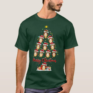 Barn Owl Lover Xmas Lights Barn Owl Christmas Tree T-Shirt