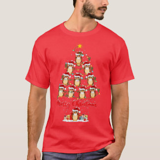 Barn Owl Lover Xmas Lights Barn Owl Christmas Tree T-Shirt