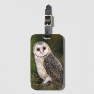 Barn Owl Luggage Tag