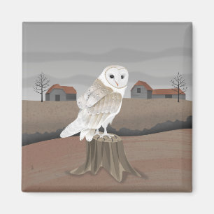 Barn Owl Magnet