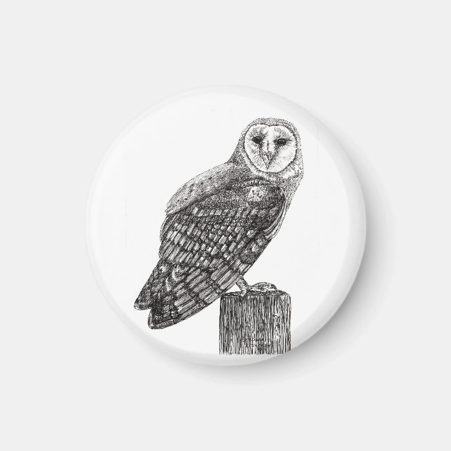 Barn Owl Magnet (Front)