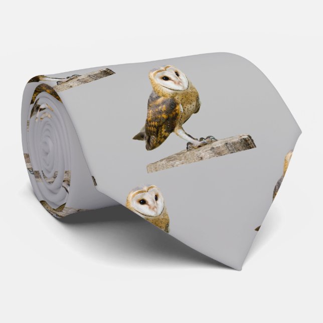 Barn Owl Neck Tie (Rolled)