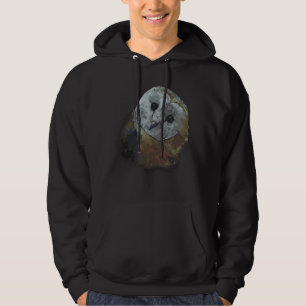 Barn Owl Painting Owl Art Hoodie