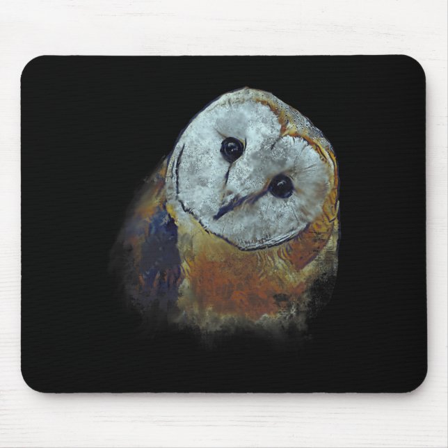 Barn Owl Painting Owl Art  Mouse Mat (Front)