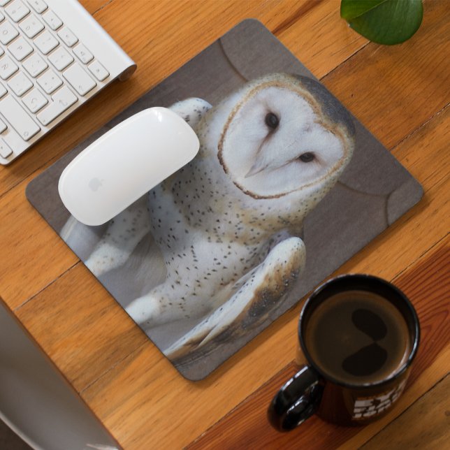 Barn Owl Photo Mouse Mat (In Situ)