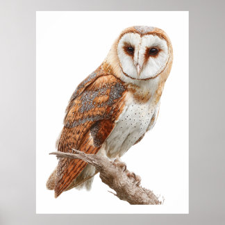 Barn Owl Print, Value Poster Paper (Semi-Gloss)