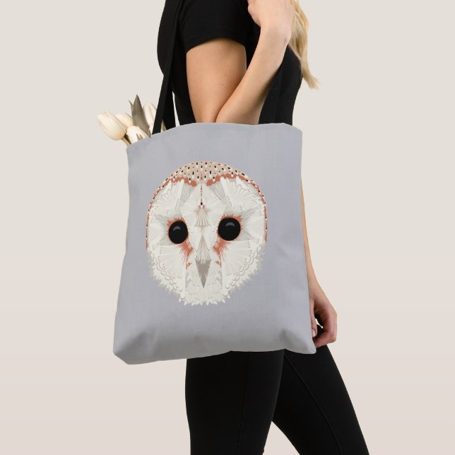 Barn Owl Shoulder Tote (2 Sizes) (Close Up)