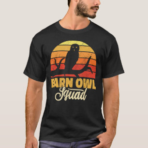 Barn Owl Squad birdwatching barn owls retro for wo T-Shirt