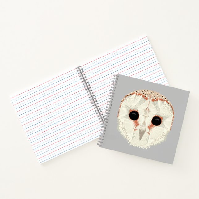 Barn Owl Square Notebook (Inside)