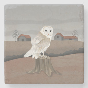 Barn Owl Stone Coaster