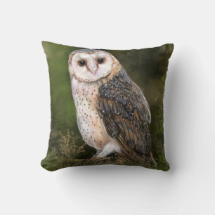 Barn Owl Throw Pillow