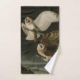 Barn Owl (Tyto alba) Audubon's Birds of America Bath Towel Set