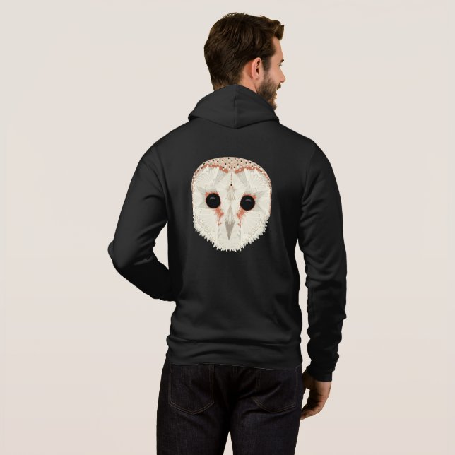 Barn Owl Unisex Zip Hoodie (Back Full)